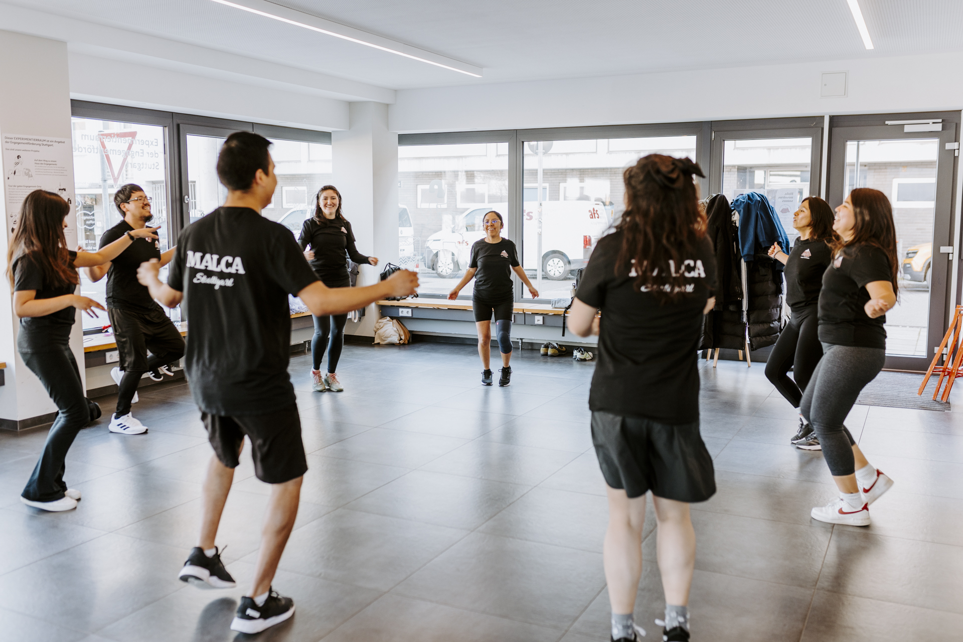 Malca Tanzgruppe Probe für den Experimentierraum der Stadt Stuttgart